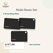 DealNest 3 mat grounding bundle Multi-Room Set with connection cord and regional plug option