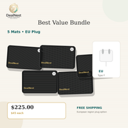 DealNest 5 mat grounding bundle with EU Type F regional plug