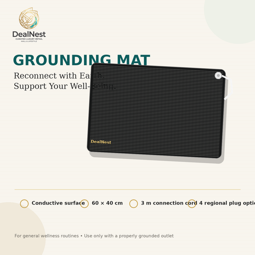 DealNest conductive grounding mat with 3 meter connection cord for everyday grounding routines
